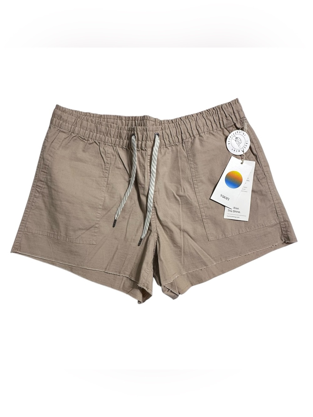 vuori NWT Women’s Vintage Ripstop Short Coconut Raw Hem Sz.L Gorpcore Outdoors
